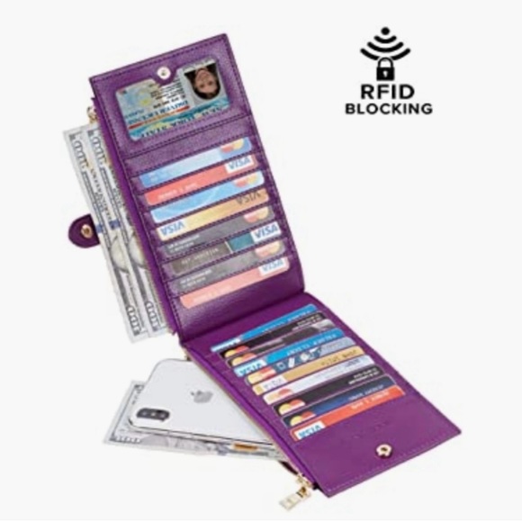 Chelmon Leather RFDI BLOCKING genuine leather wallet/card holder dust jacket NIB - Picture 9 of 13